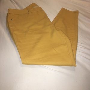 mustard yellow f21 jeggings